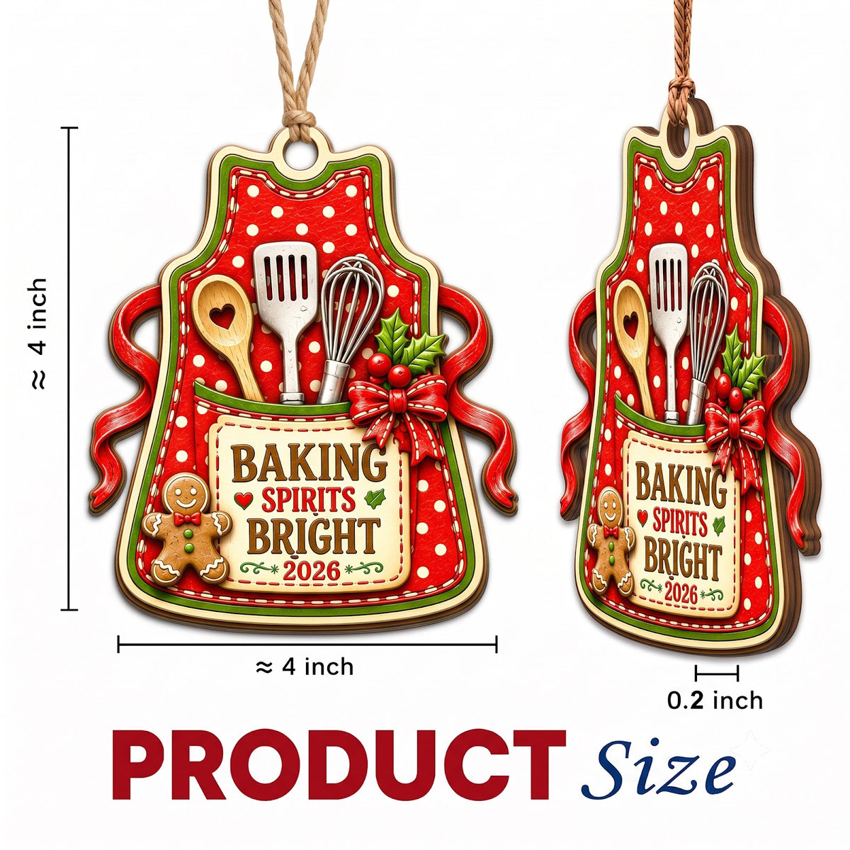 Baking Wood Christmas Ornament