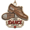 Ornate Plaque Crosses Two Tap Shoes With Metal Plates And A Glittery Message. Sweet Gift For Dancers And Recital Teacher