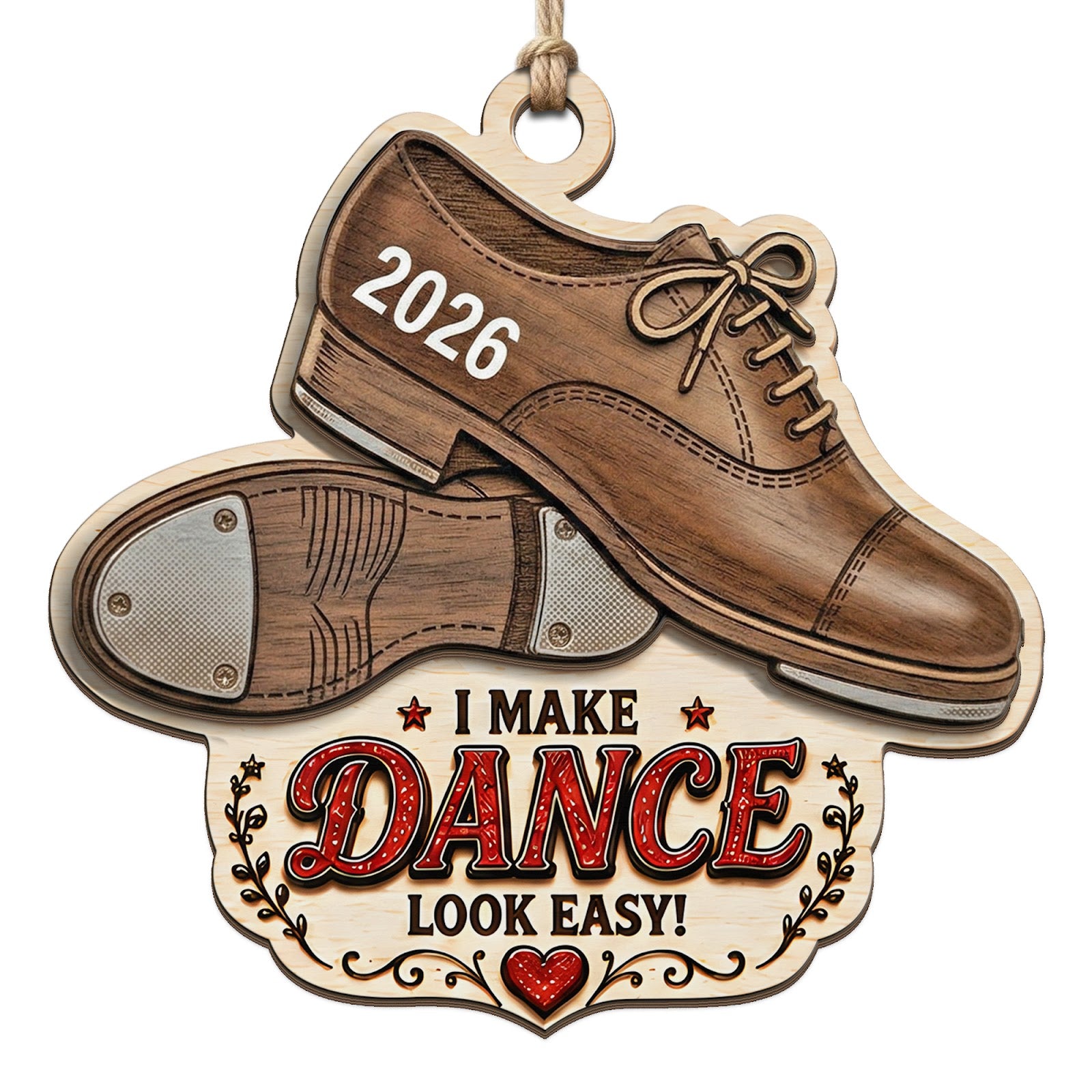 Ornate Plaque Crosses Two Tap Shoes With Metal Plates And A Glittery Message. Sweet Gift For Dancers And Recital Teacher
