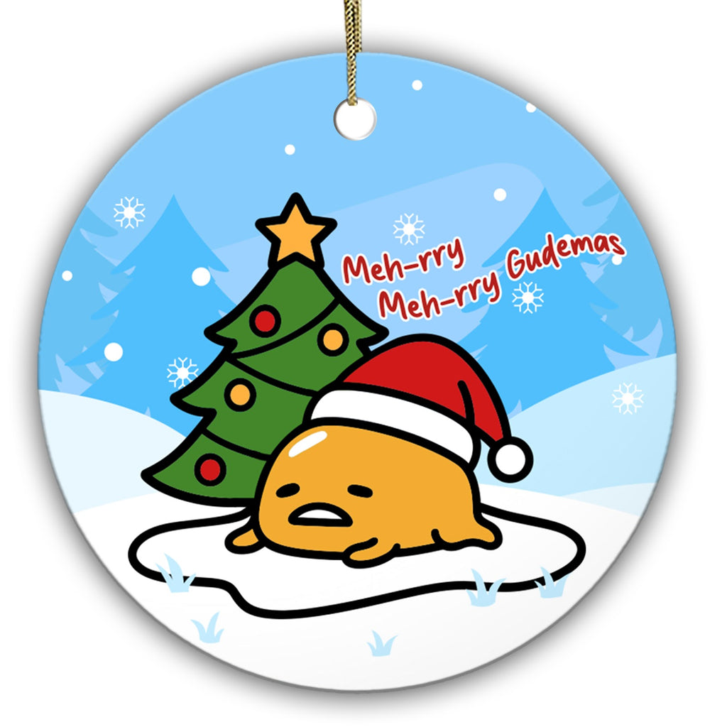 A Very Unmotivated Egg in a Santa Hat. Ceramic Gag Keepsake for Teens, Introverts and Low-Energy Humor.