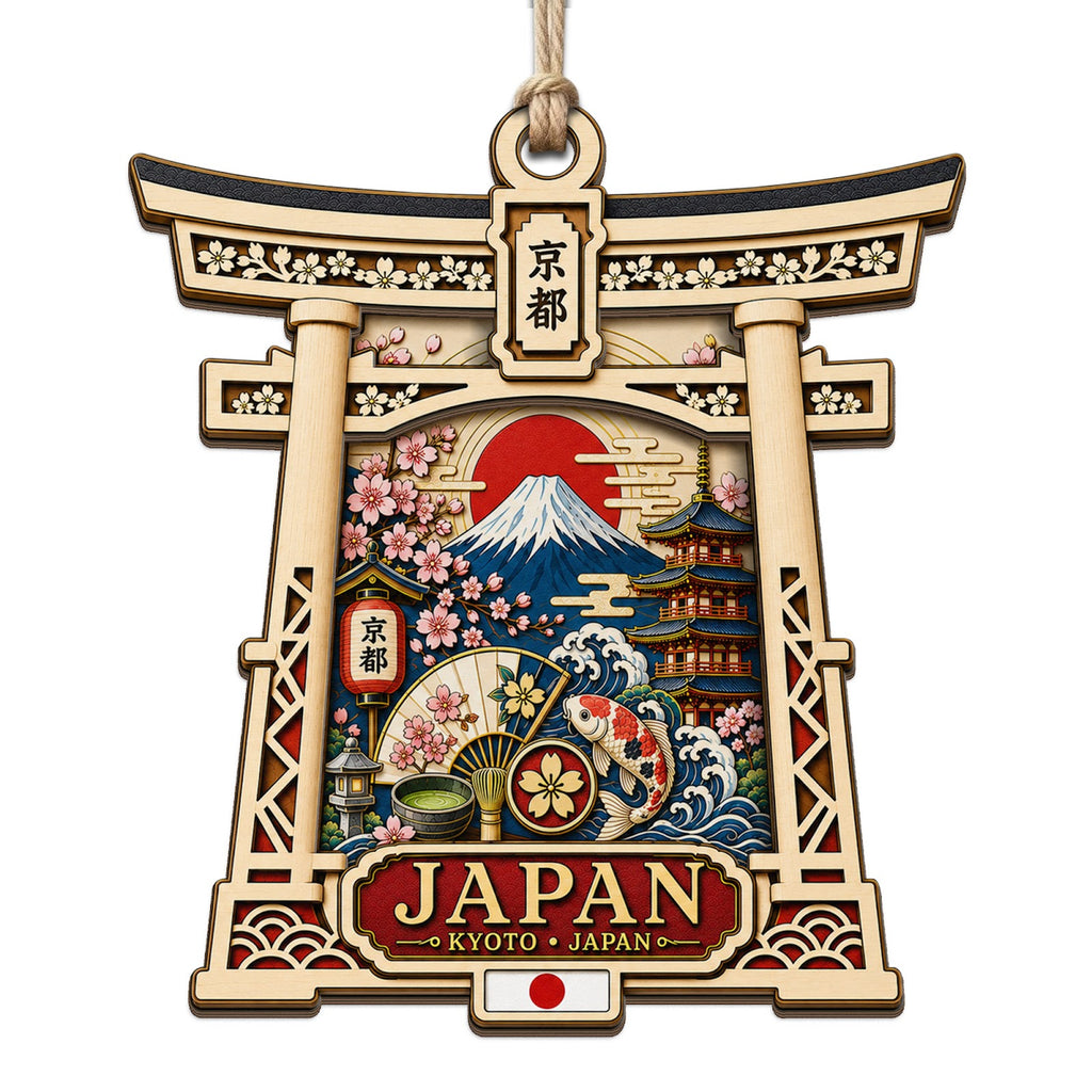Palm Beach, Merengue Dancer, Cacao Pod and the Dominican Cityscape. Wood Keepsake for Island Travelers.