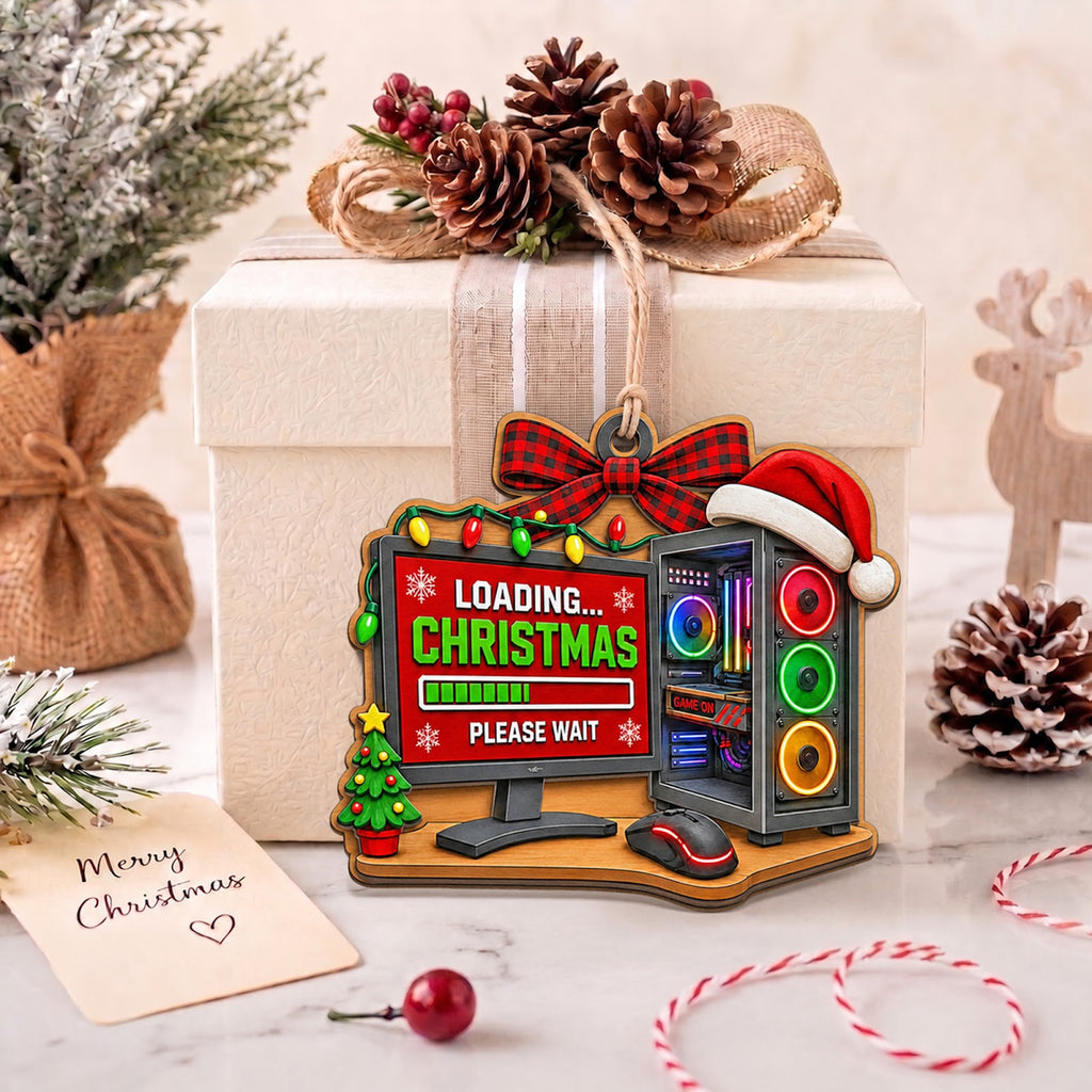 Gamer Wood Christmas Ornament