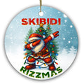 Santa in Shades Dabbing in a Tangle of Lights. Ceramic Gag Keepsake for Tweens, Teens and Meme Humor.
