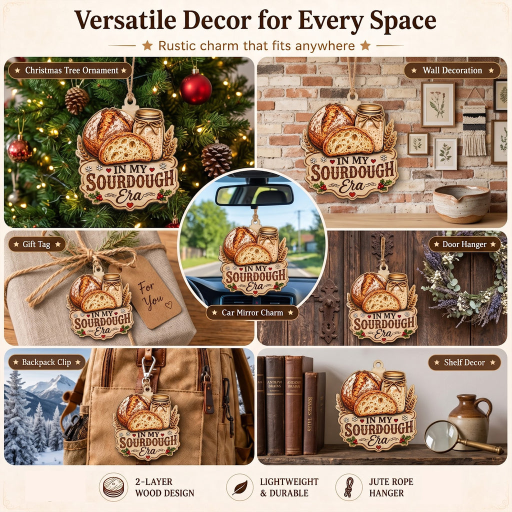 Sourdough Era Wood Christmas Ornament