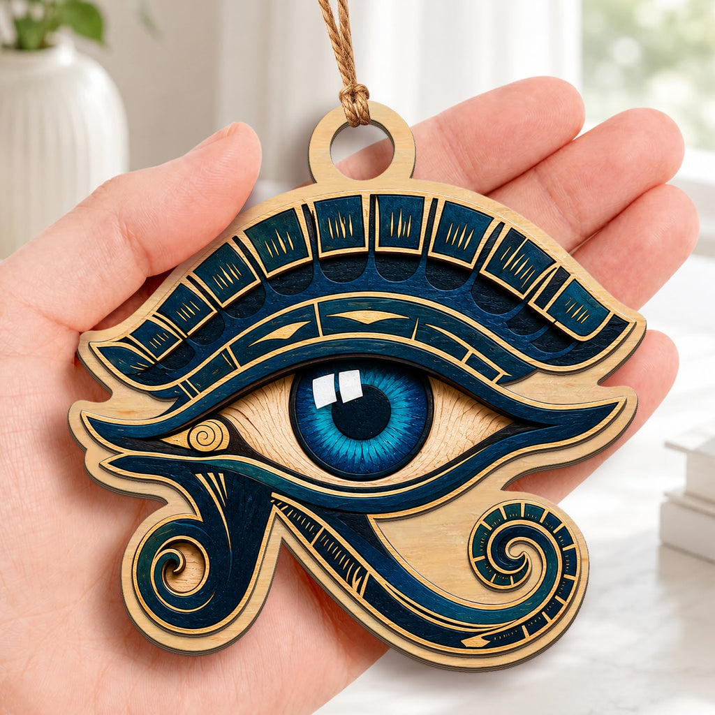 Eye Of Horus Egypt Ancient Myth Christmas Ornament, Egypt Mythology Keepsake, Wood Ornament