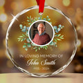 Personalized In Loving Memory Glass Ornament, Sympathy Gift