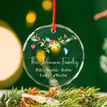 Personalized Family Glass Christmas Ornament 2026, Xmas Tree Family Gift