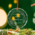 Personalized Our First Christmas Together Married Glass Ornament, Couples Gift