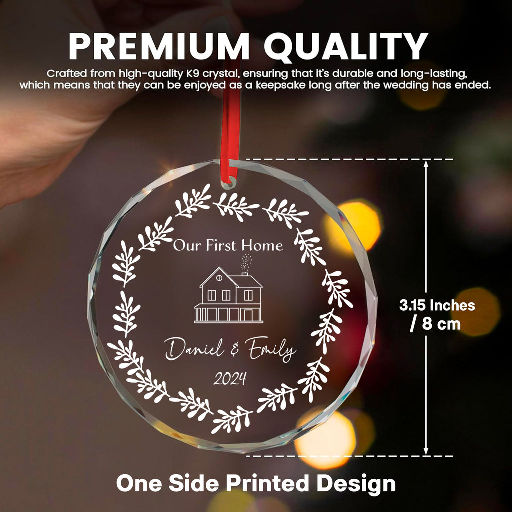 Personalized New Address Glass Christmas Ornament, First Christmas in Our New Home Gift - image 7
