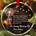 Personalized Memorial Glass Christmas Ornament, Remembrance Keepsake