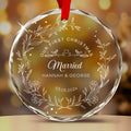 Personalized Newlywed Glass Christmas Ornament 2026, Married Engaged or Together Gift