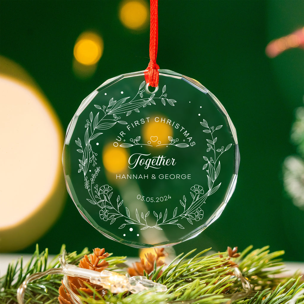 Personalized Newlywed Glass Christmas Ornament 2026, Married Engaged or Together Gift - image 15