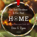 Personalized New Home Glass Christmas Ornament 2026, First Home Gift