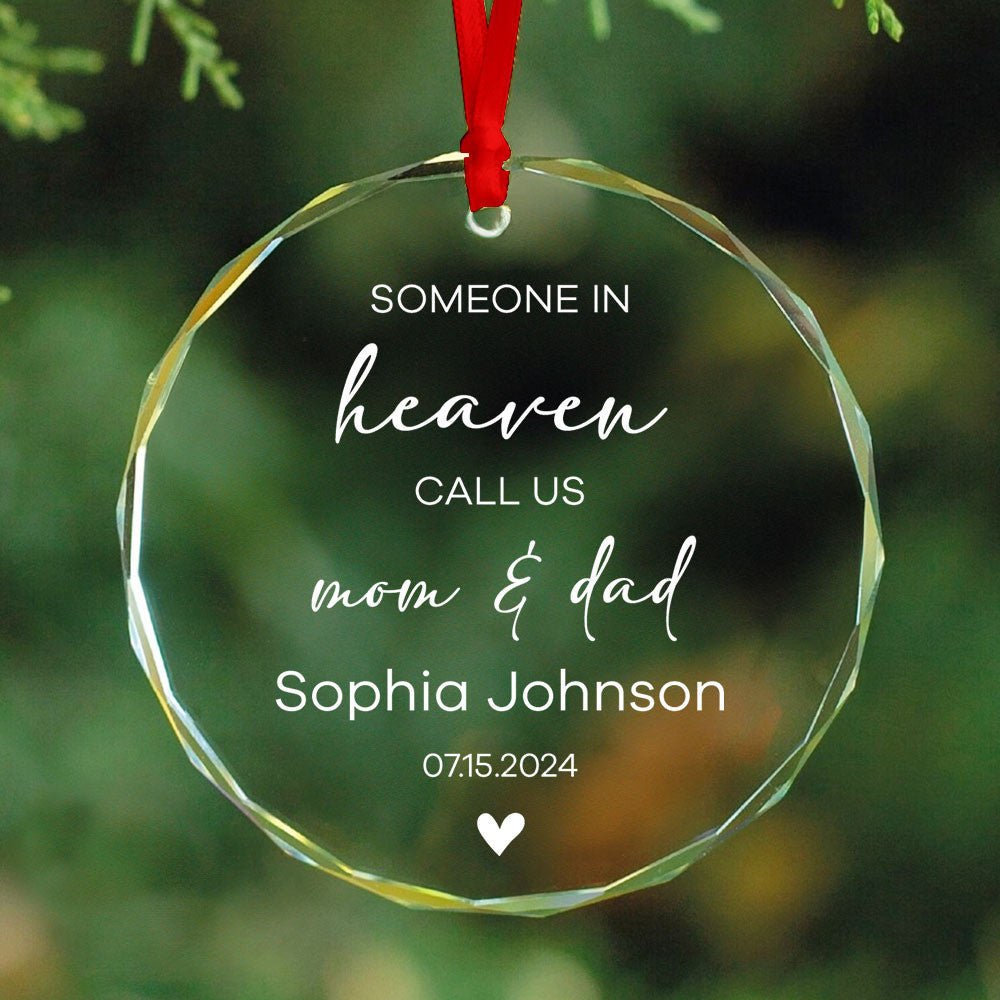 Personalized Angel Baby Miscarriage Glass Christmas Ornament, Pregnancy Loss Gift - image 7