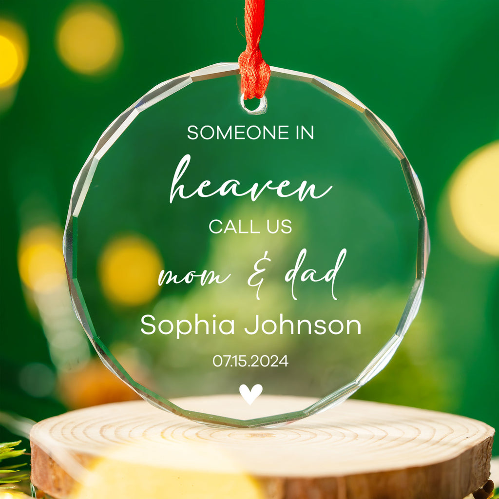 Personalized Angel Baby Miscarriage Glass Christmas Ornament, Pregnancy Loss Gift - image 8