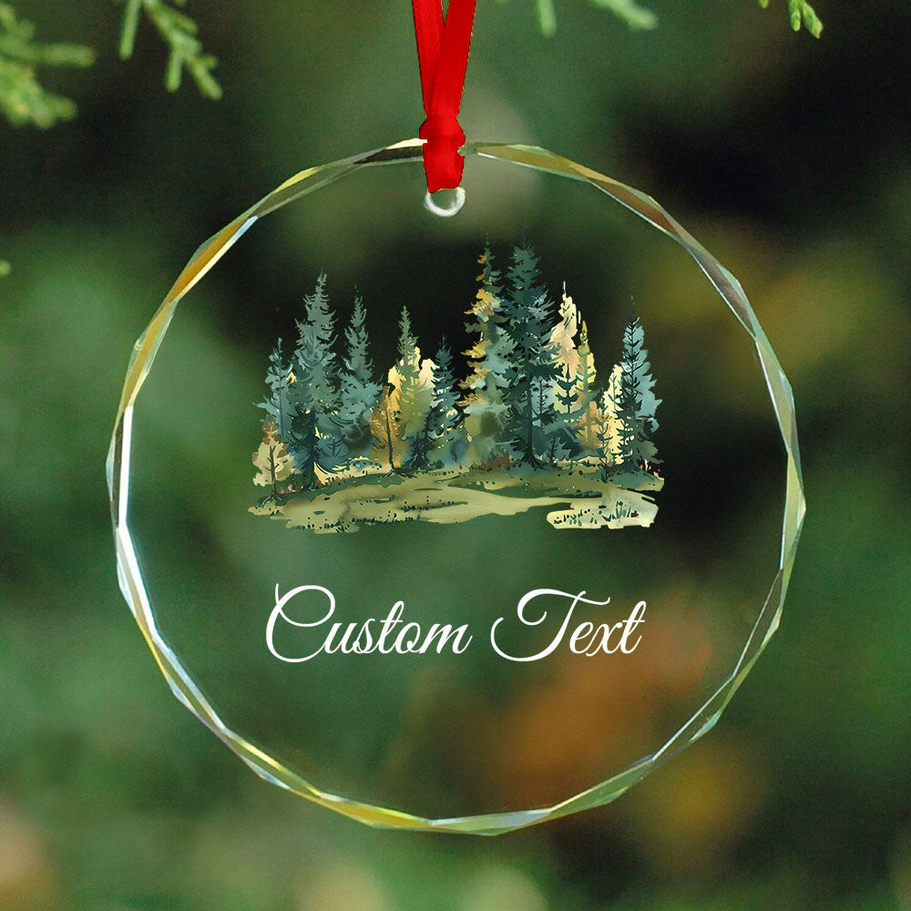 Personalized Custom Text Memorial Glass Christmas Ornament, Remembrance Gift - image 2