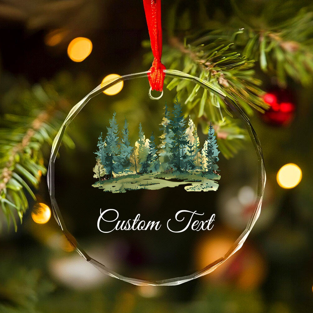 Personalized Custom Text Memorial Glass Christmas Ornament, Remembrance Gift - image 3