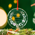 Personalized First Christmas as Married Tree Glass Ornament 2026, Wedding Gift