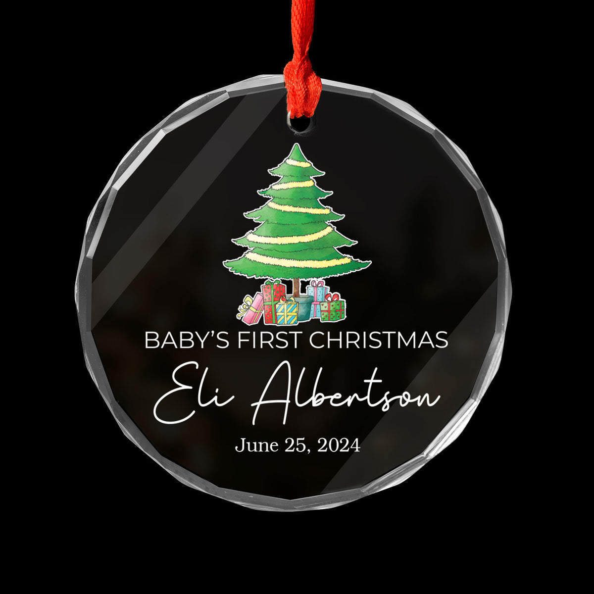 Personalized Baby Glass Christmas Ornament, Baby Xmas Gift - image 7