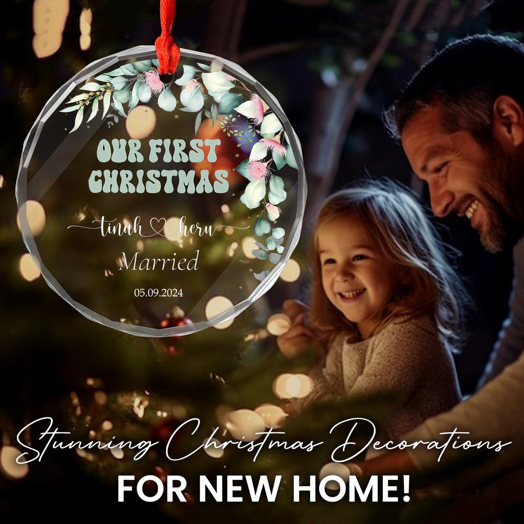 Personalized Engagement Glass Christmas Ornament 2026, Our First Christmas Gift for Fiance - image 6