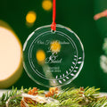 Personalized Our First Christmas Married Glass Ornament, Newlywed Gift
