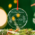 Personalized First Christmas as Engaged Glass Ornament, Newly Engaged Couple Gift