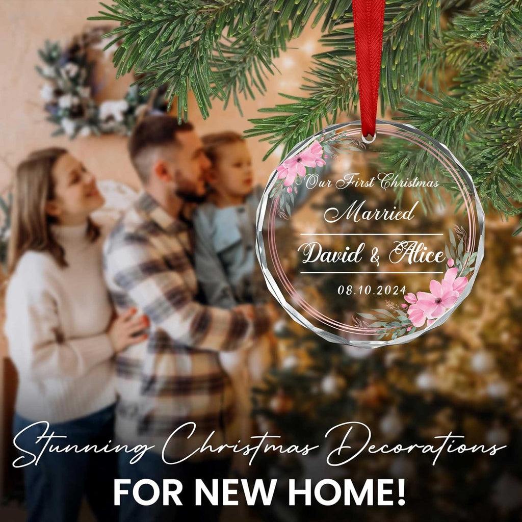 Personalized Christmas as Engaged Glass Ornament 2026, Engagement Gift - image 6