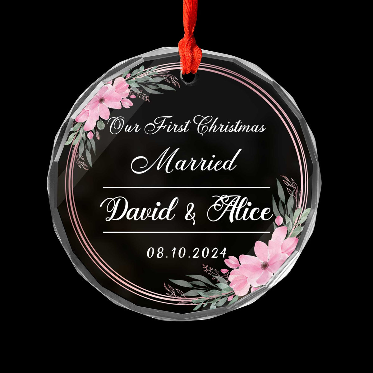 Personalized Christmas as Engaged Glass Ornament 2026, Engagement Gift - image 7