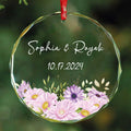 Personalized Engagement Glass Christmas Ornament 2026, Engagement or Anniversary Gift