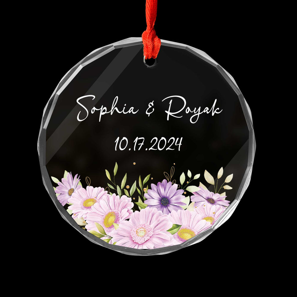 Personalized Engagement Glass Christmas Ornament 2026, Engagement or Anniversary Gift - image 6