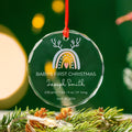 Personalized Baby's First Christmas Glass Ornament, New Baby Gift