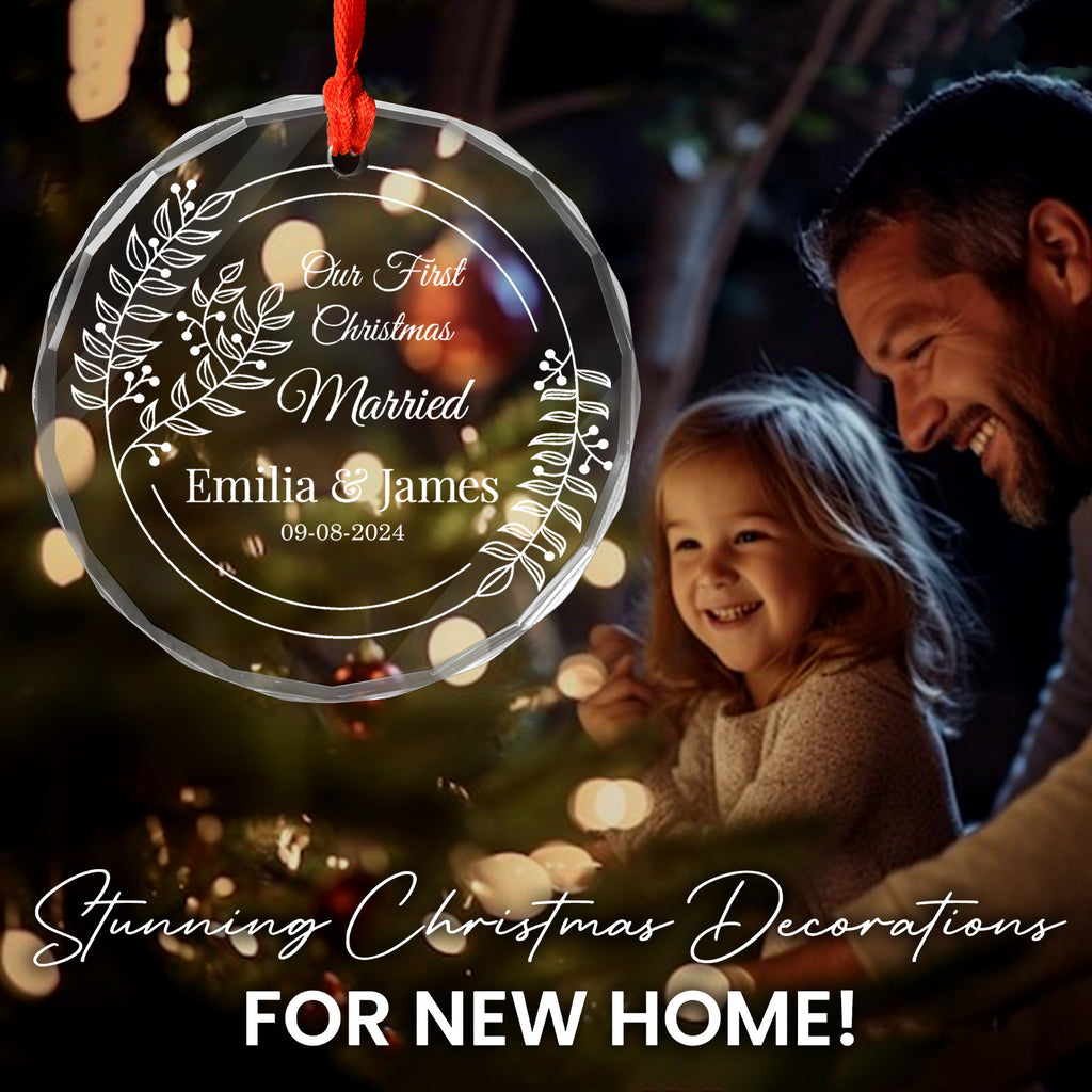 Personalized Engagement Glass Christmas Ornament, First Christmas as Engaged Gift - image 5