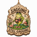 Festive Frog Keepsake, Stocking Stuffer For Amphibian Fan, Holiday Frog Mantle Decor