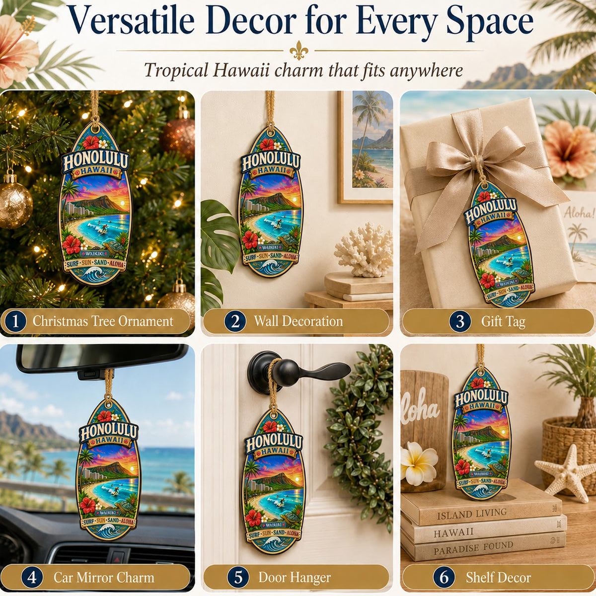 Sydney Christmas Ornament, Australia Opera House and Harbor Bridge Gift, Wood Tree Decoration
