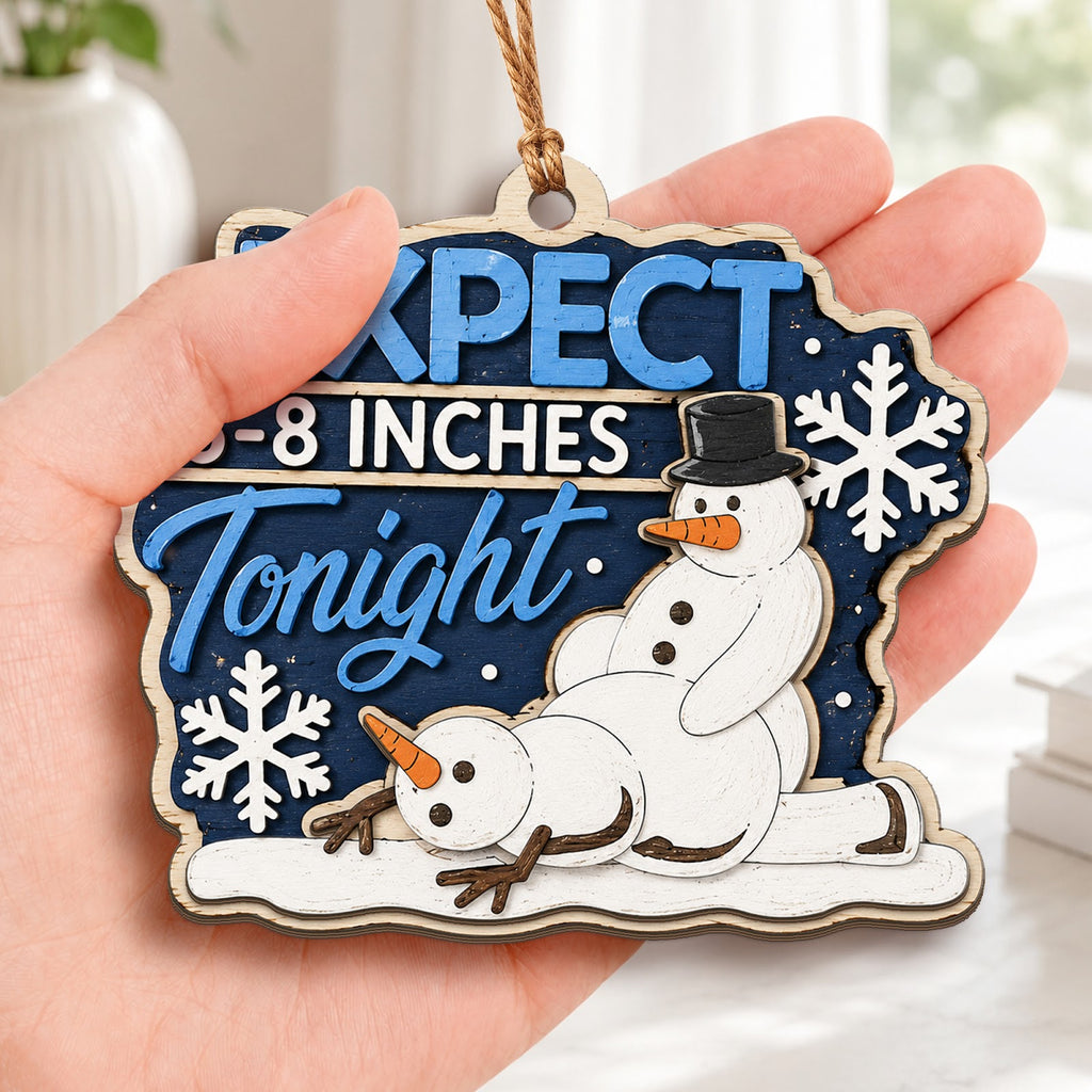 Six To Eight Inches Funny Humor Christmas Ornament, Cheeky Innuendo Keepsake, Wood Ornament