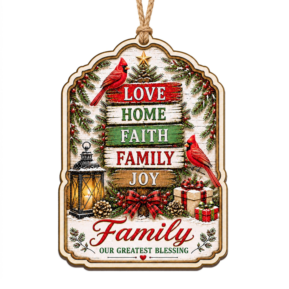 Faith And Family Keepsake, Religious Gift For Christian Family, Spiritual Mantle Decor