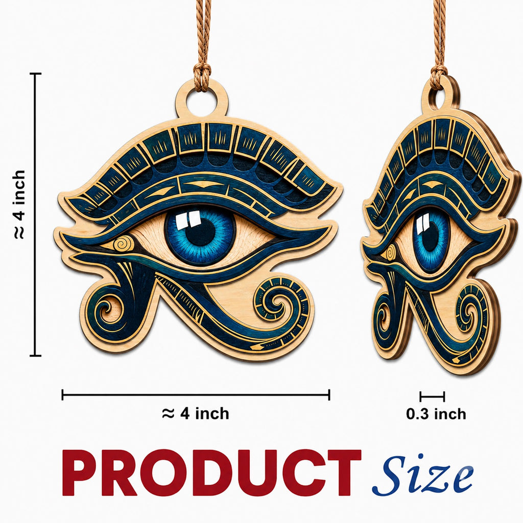 Eye Of Horus Egypt Ancient Myth Christmas Ornament, Egypt Mythology Keepsake, Wood Ornament
