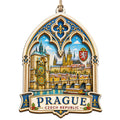 The Charles Bridge Over the Vltava With the Castle and Gothic Spires. Wood Keepsake for European Travelers.