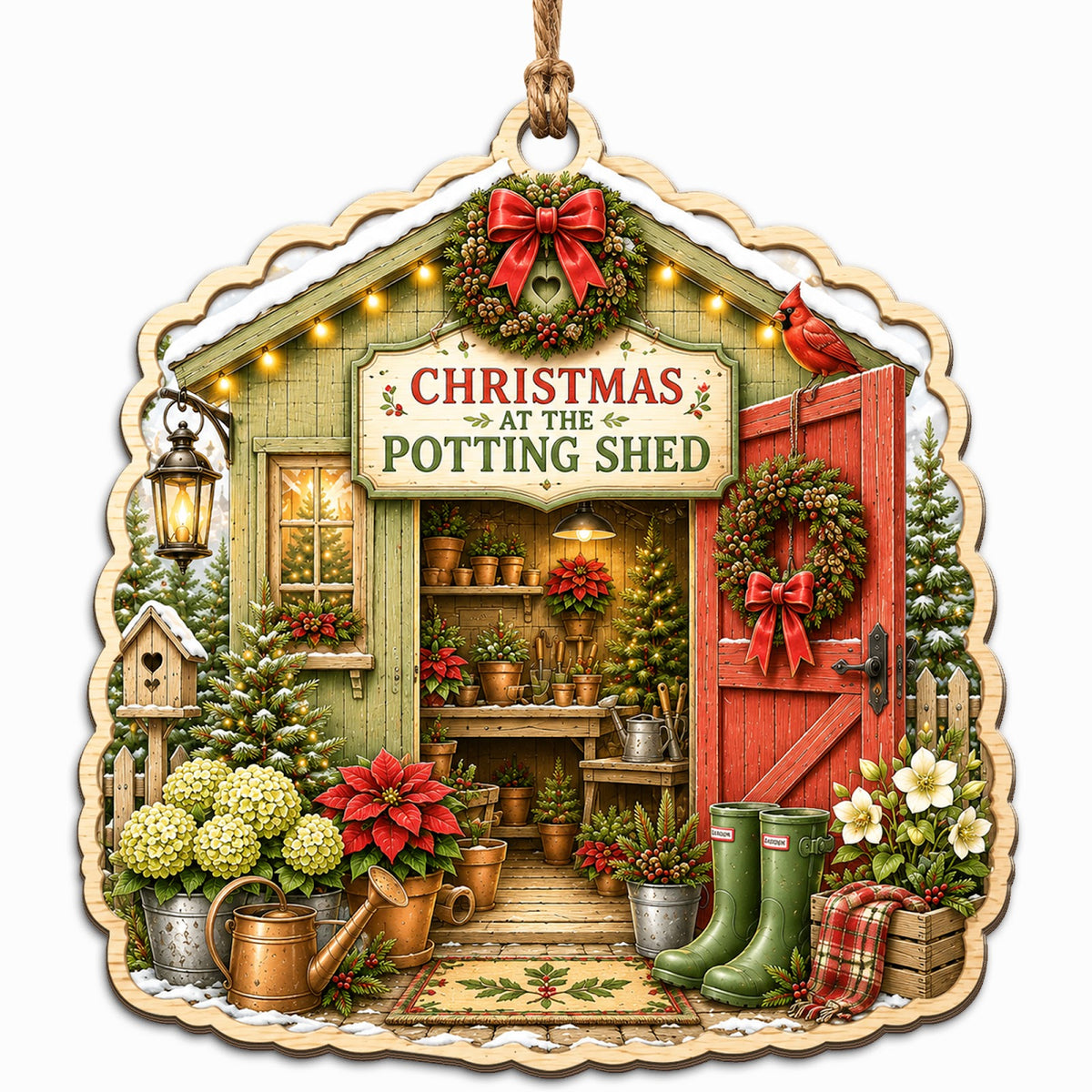Garden Shed Keepsake, Stocking Stuffer For Gardener, Planting Season Mantle Decor