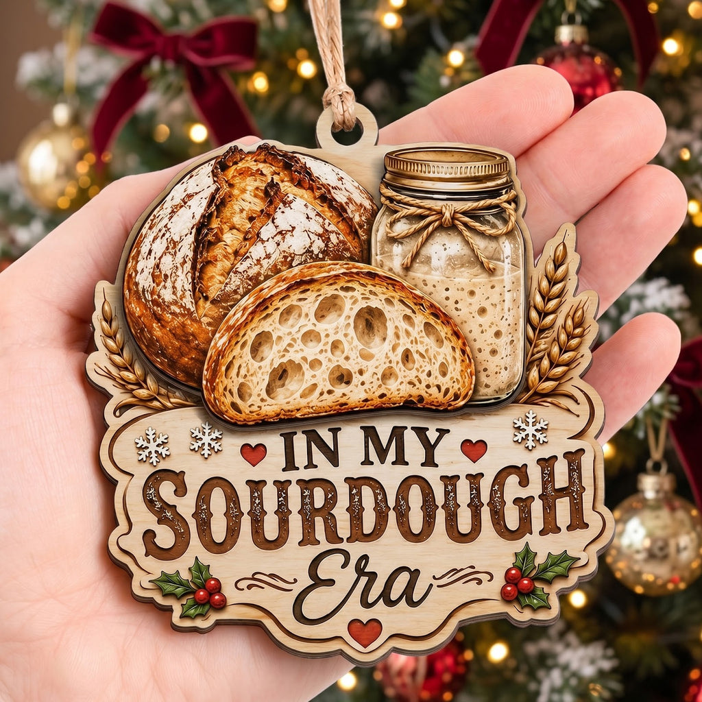 Sourdough Era Wood Christmas Ornament