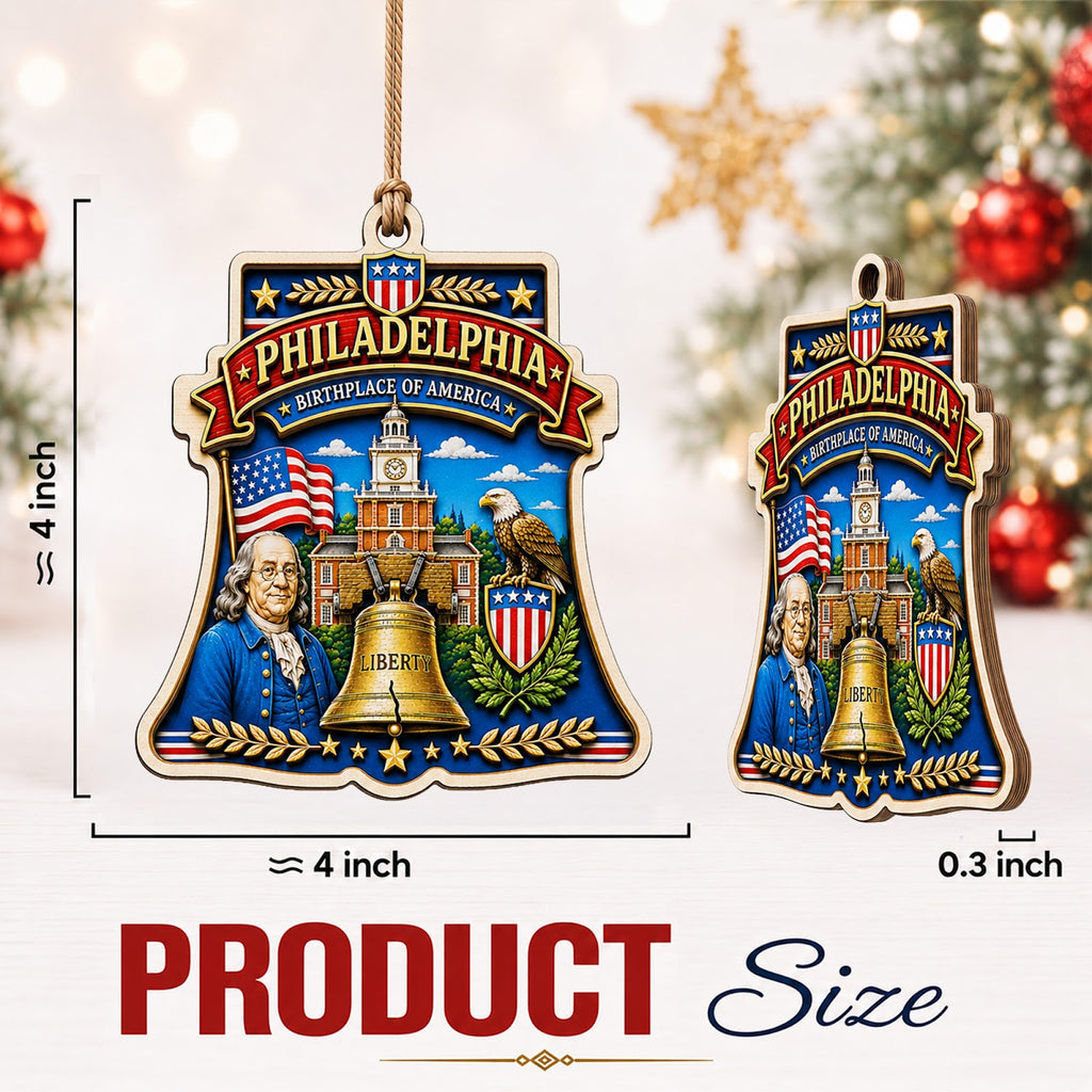 Santorini Christmas Ornament, Greece Blue Dome Aegean Souvenir Gift, Wood Tree Decoration