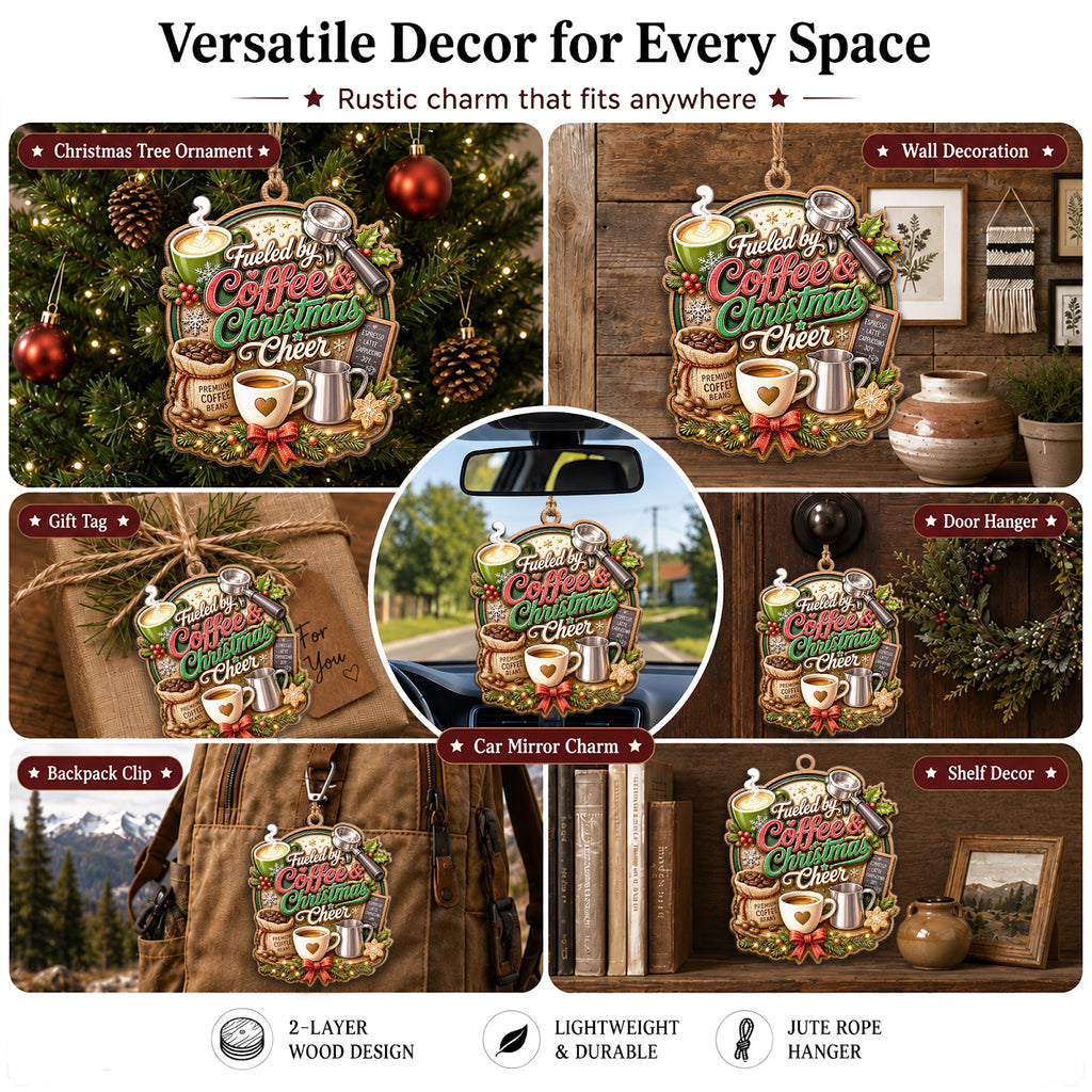Barista Wood Christmas Ornament