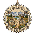 Cycling Lifestyle Keepsake, Stocking Stuffer For Trail Rider, Gravel Biker Mantle Decor