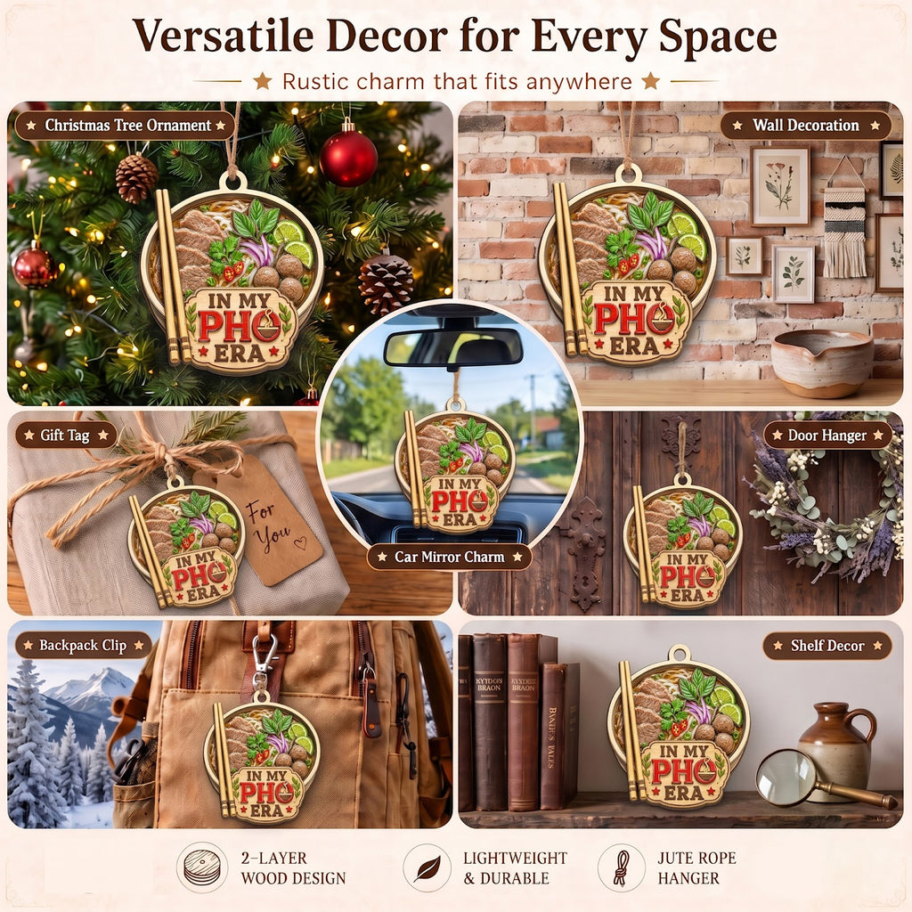 Pho Wood Christmas Ornament