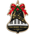Bell And Piano Keepsake, Stocking Stuffer For Pianist, Music Lover Mantle Decor