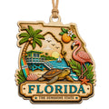 Pelican in Flight Over the Coast With Palms, Sea Turtle and Sunset. Wood Keepsake for Beach Lovers.