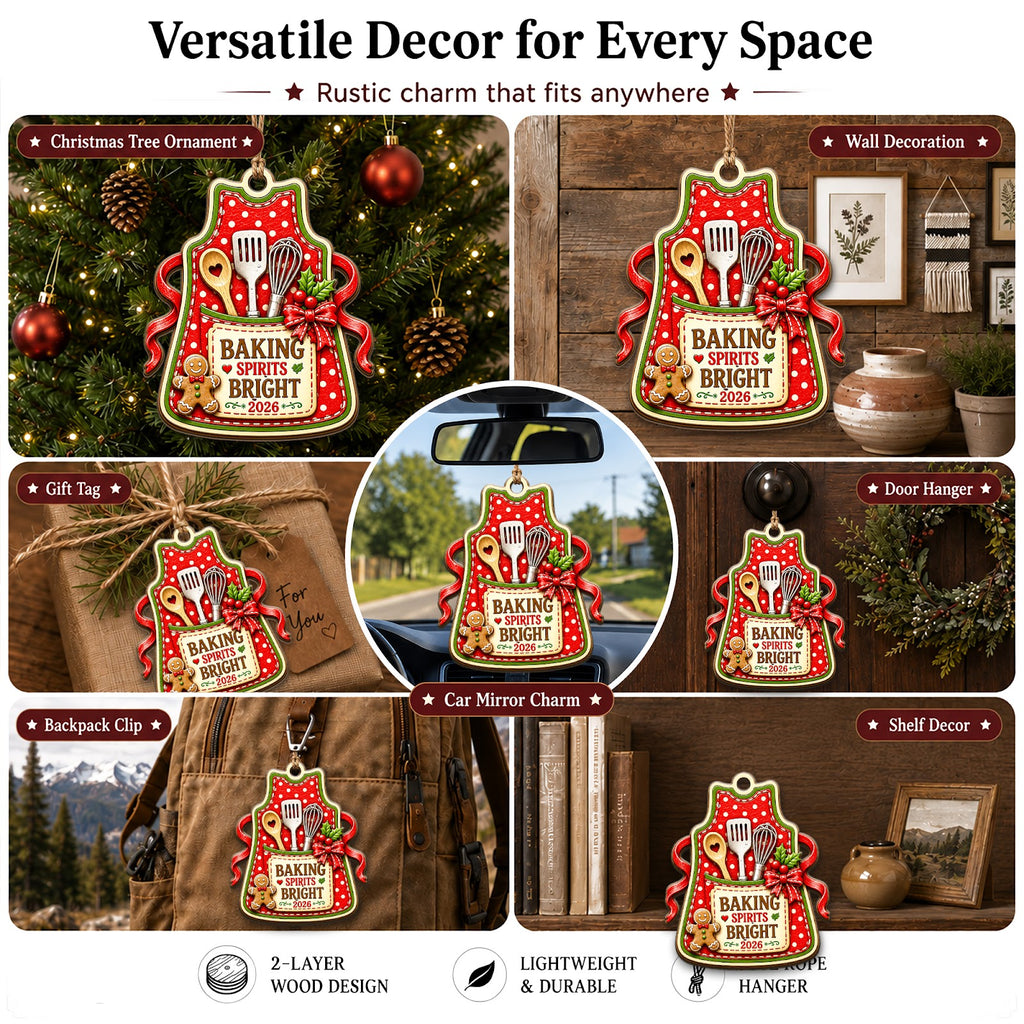 Baking Wood Christmas Ornament