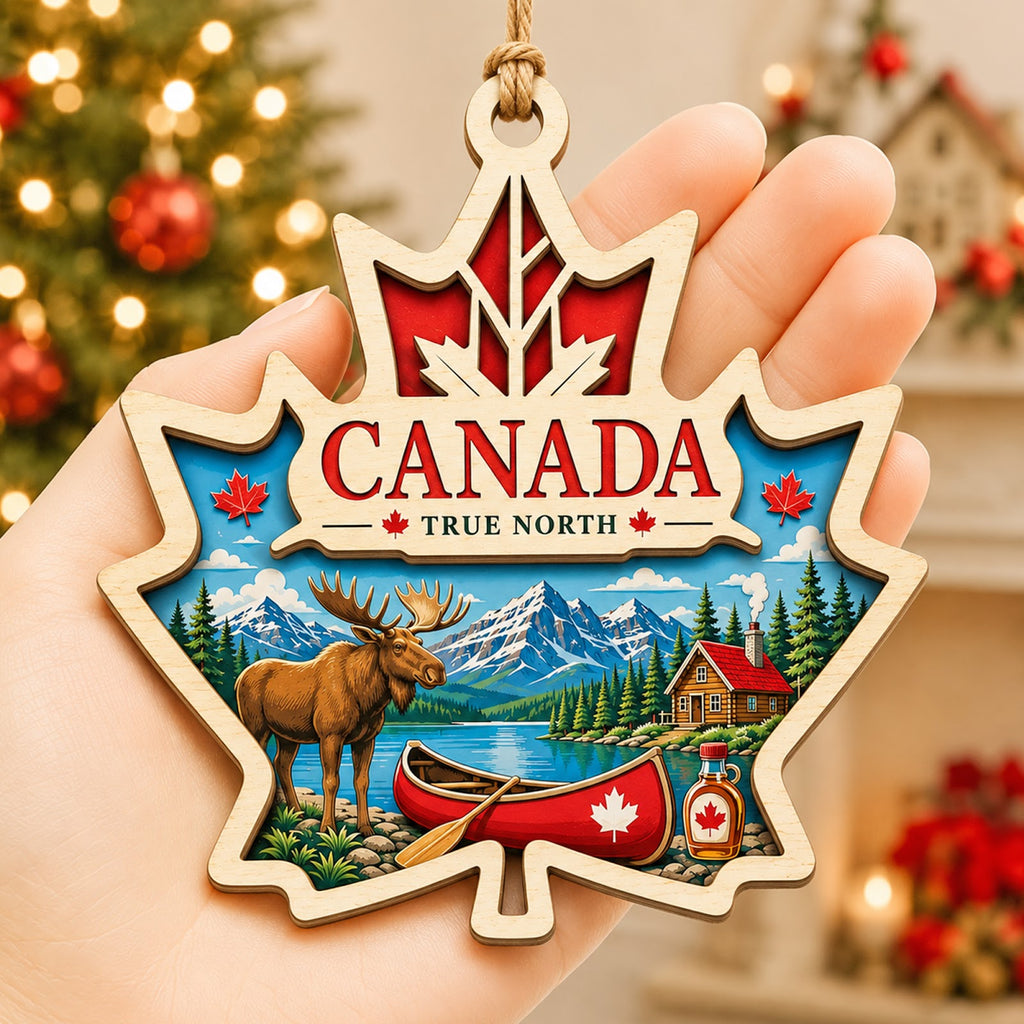 Korea Christmas Ornament, Seoul Palace and Hanbok Souvenir Gift, Wood Hanging Tree Decoration