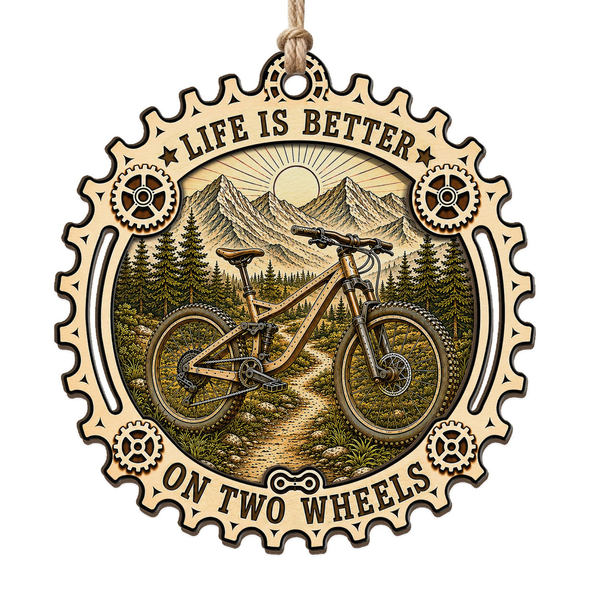 Singletrack Keepsake, Stocking Stuffer For Mountain Biker, Downhill Trail Rider Decor