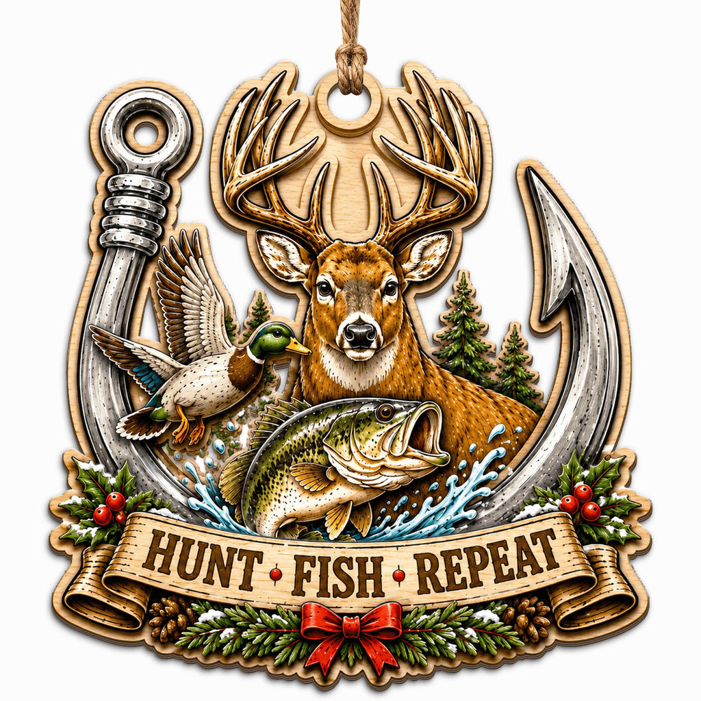 Outdoorsman Lifestyle Keepsake, Stocking Stuffer For Hunter Angler, Sportsman Mantle Decor